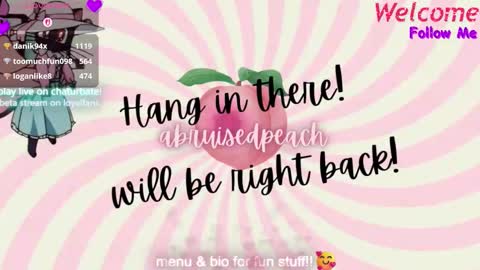 Snapshot of abruisedpeach chatting on 12/02/25, 05:02 Peach online show from 12/02/25, 05:02