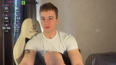 Snapshot of adampolerno chatting on 04/26/26, 12:47 Hi Im Adam Glad to see u here 3 And its my first day online show from 04/26/26, 12:47