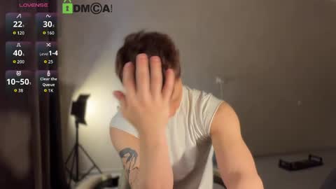 Snapshot of adampolerno chatting on 05/20/26, 02:01 Hi Im Adam Glad to see u here 3 And its my first day online show from 05/20/26, 02:01
