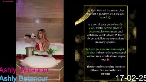 Snapshot of ashlybetancurxxx chatting on 02/17/25, 05:47 Ashly Betancur  online show from 02/17/25, 05:47