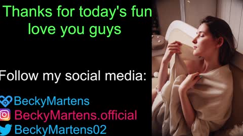 Snapshot of beckymartens chatting on 01/19/25, 07:36 BeckyMartens come join me on    while im offline here  online show from 01/19/25, 07:36