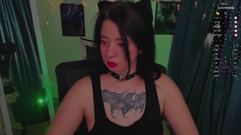 Snapshot of black_kittie_01 chatting on 12/18/24, 05:10 Black Kittie Wednesday - 1300 - 1900 GMT help me get 100 thumbs up online show from 12/18/24, 05:10