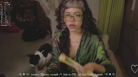 Snapshot of blushing_nymph chatting on 06/22/26, 11:13 Im Nym Justa nymph on twitter and IG online show from 06/22/26, 11:13