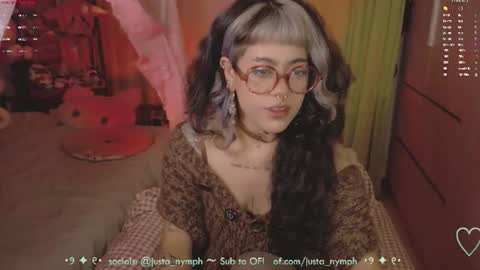 Snapshot of blushing_nymph chatting on 06/28/26, 12:38 Im Nym Justa nymph on twitter and IG online show from 06/28/26, 12:38