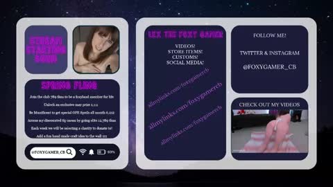 Snapshot of foxy_gamer chatting on 05/15/26, 01:12 Lex Vive foxygamer cb online show from 05/15/26, 01:12