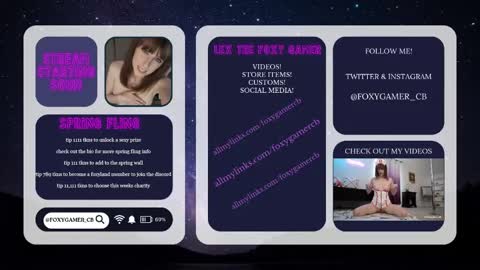 Snapshot of foxy_gamer chatting on 05/23/26, 01:33 Lex Vive foxygamer cb online show from 05/23/26, 01:33