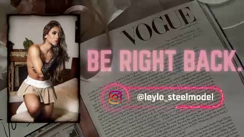 Snapshot of leyla_steel chatting on 06/20/26, 12:08 INSTA leylasteel model online show from 06/20/26, 12:08