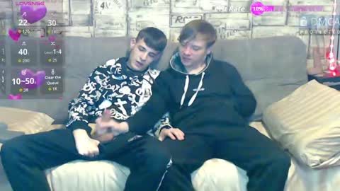 Max tall dark-haired guy with tattoos and Phil blond-haired online show from 05/17/26, 02:42