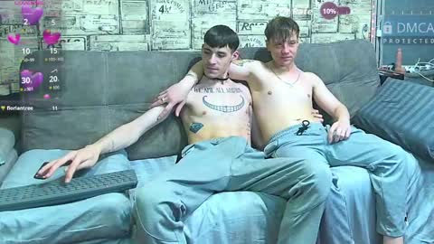 Max tall dark-haired guy with tattoos and Phil blond-haired online show from 06/02/26, 01:18