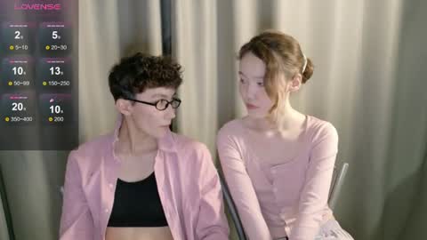 Snapshot of pinkylovers chatting on 06/19/26, 08:12 Li long hair and Ru short hair online show from 06/19/26, 08:12