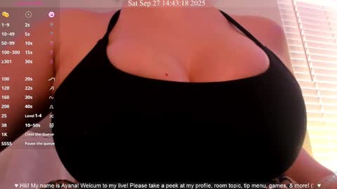 Snapshot of queenayana chatting on 09/27/25, 09:42 Ayana Delatorre online show from 09/27/25, 09:42