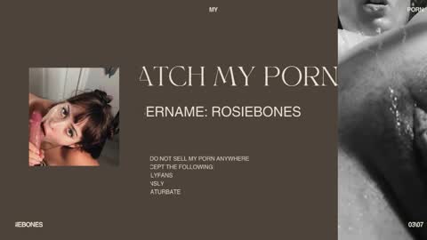 Snapshot of rosiebones chatting on 06/03/26, 11:32 Rosie Bones online show from 06/03/26, 11:32