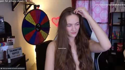 Snapshot of samanthahayesxoxo chatting on 12/05/24, 09:17 The Real Samantha Hayes haha online show from 12/05/24, 09:17