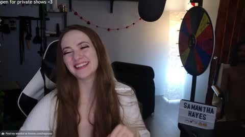 Snapshot of samanthahayesxoxo chatting on 02/20/25, 03:56 The Real Samantha Hayes haha online show from 02/20/25, 03:56