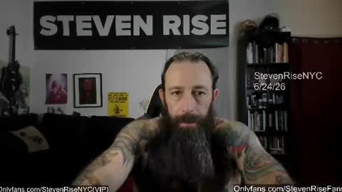Snapshot of stevenrisenyc chatting on 06/24/26, 12:48 StevenRiseNYC online show from 06/24/26, 12:48