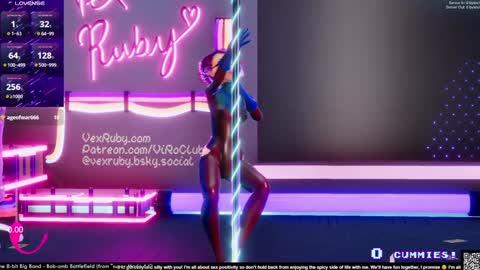 Snapshot of vexruby chatting on 12/15/24, 01:13 Vex Ruby online show from 12/15/24, 01:13