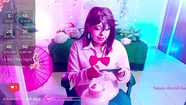 MilkyXSakura online show from 02/20/25, 03:01