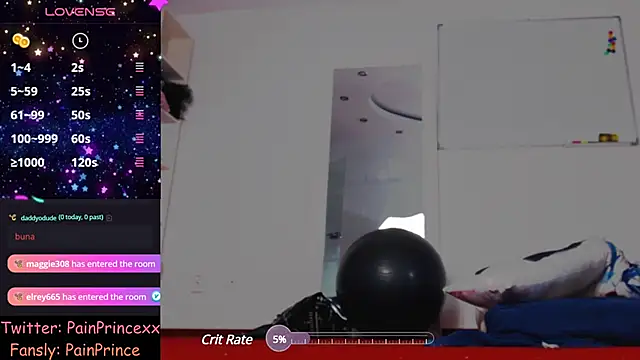 pain princee online show from 12/16/24, 06:27