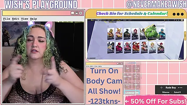 nevermakeawish online show from 03/11/26, 01:39