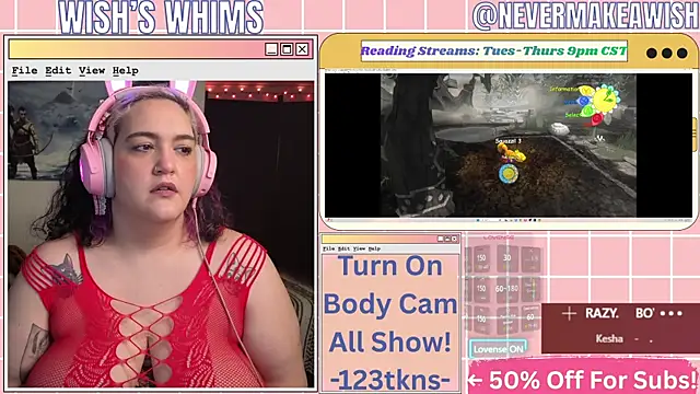 Snapshot of nevermakeawish chatting on 07/19/26, 10:19 nevermakeawish online show from 07/19/26, 10:19
