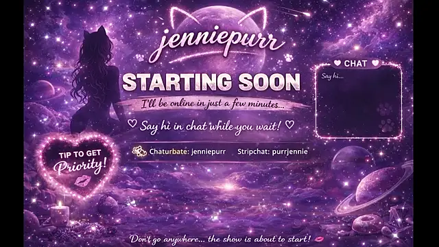 purrjennie online show from 03/27/26, 11:15