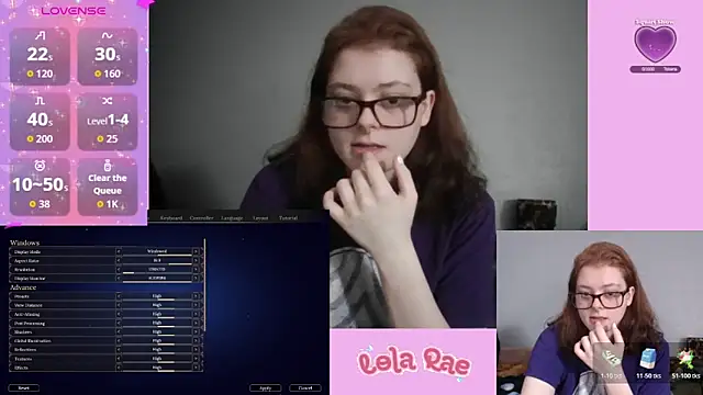 Snapshot of lolarae_xx chatting on 05/27/26, 10:18 lolarae xx online show from 05/27/26, 10:18