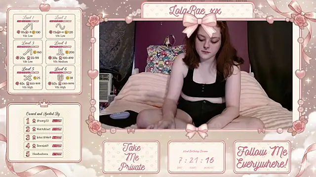 Snapshot of lolarae_xx chatting on 06/06/26, 04:44 lolarae xx online show from 06/06/26, 04:44
