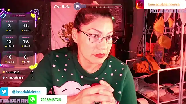 LaInsaciableIntensa online show from 04/12/26, 02:16