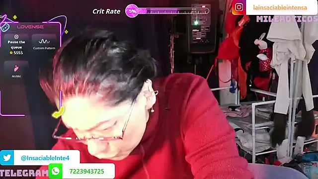 LaInsaciableIntensa online show from 07/19/26, 09:29